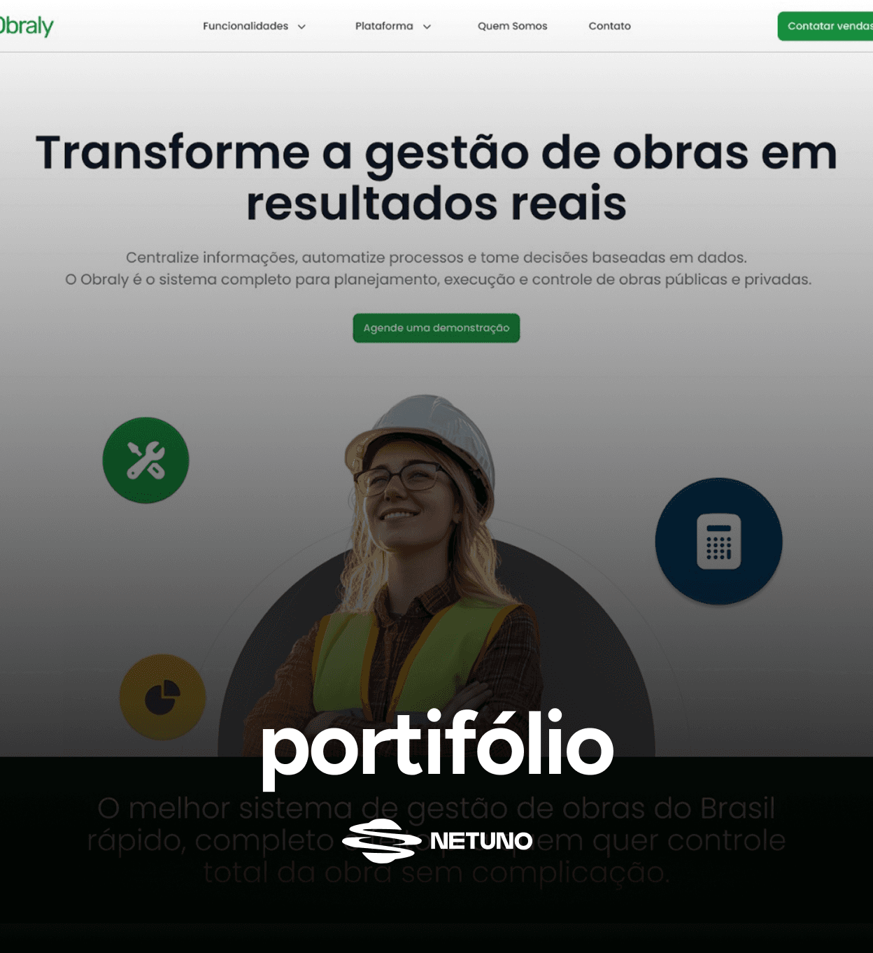 Projeto Obraly desenvolvido pela Netuno