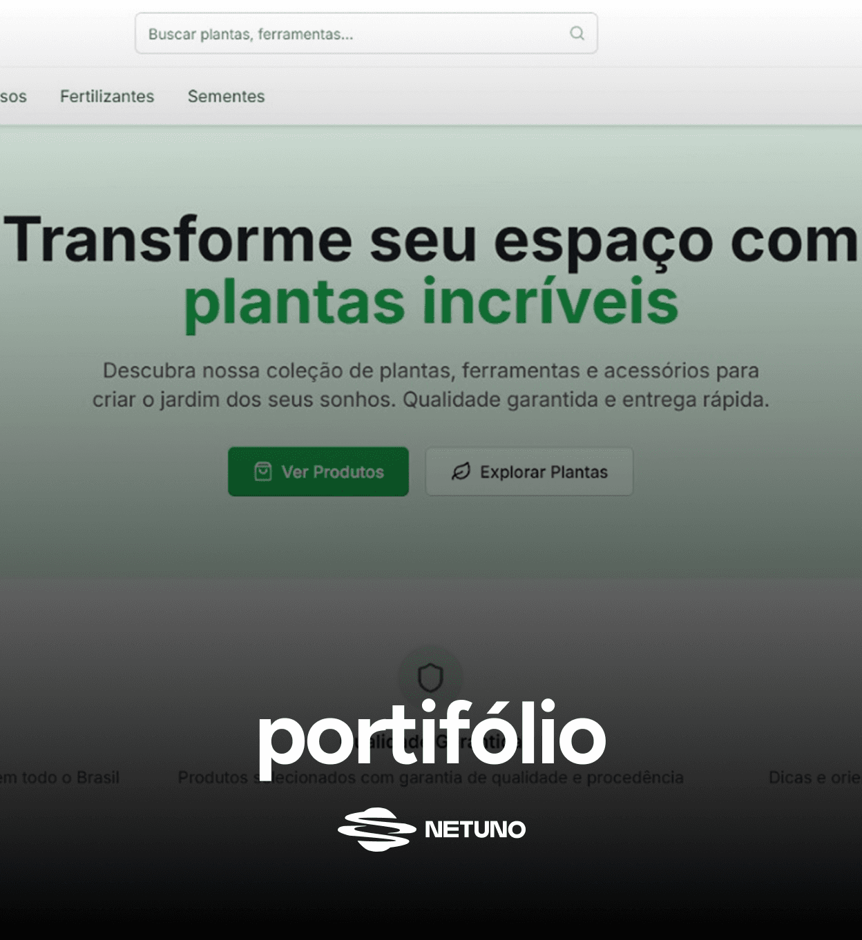 Projeto Planntas desenvolvido pela Netuno