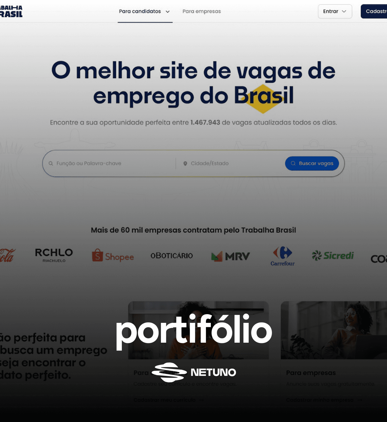 Projeto Trabalha Brasil desenvolvido pela Netuno